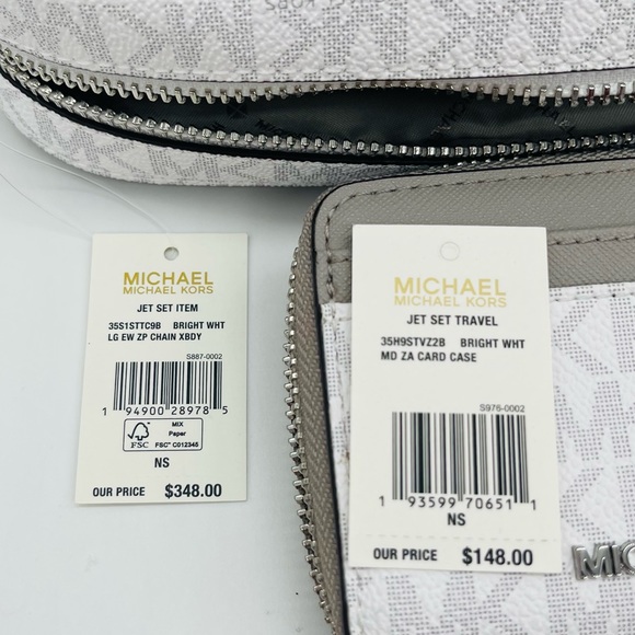 Michael Kors Large EW Zip Chain Xbody Bag & Card Case Wallet - Picture 11 of 11